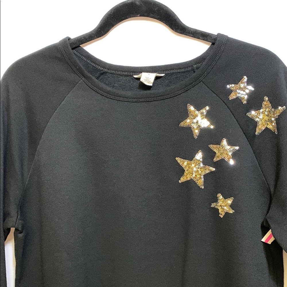 Caslon Black Sequin Star Sweatshirt - Picture 3 of 6